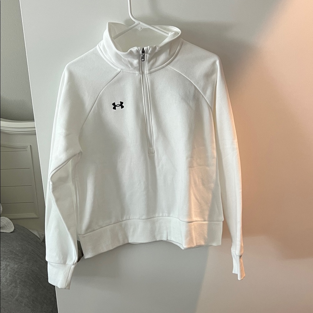 Under Armour White Half-Zip Sweatshirt